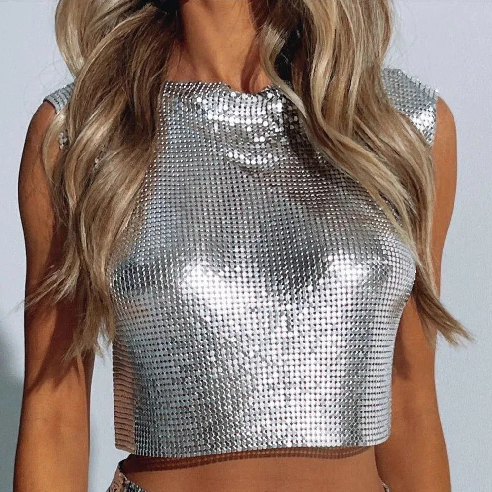 sequin top rave