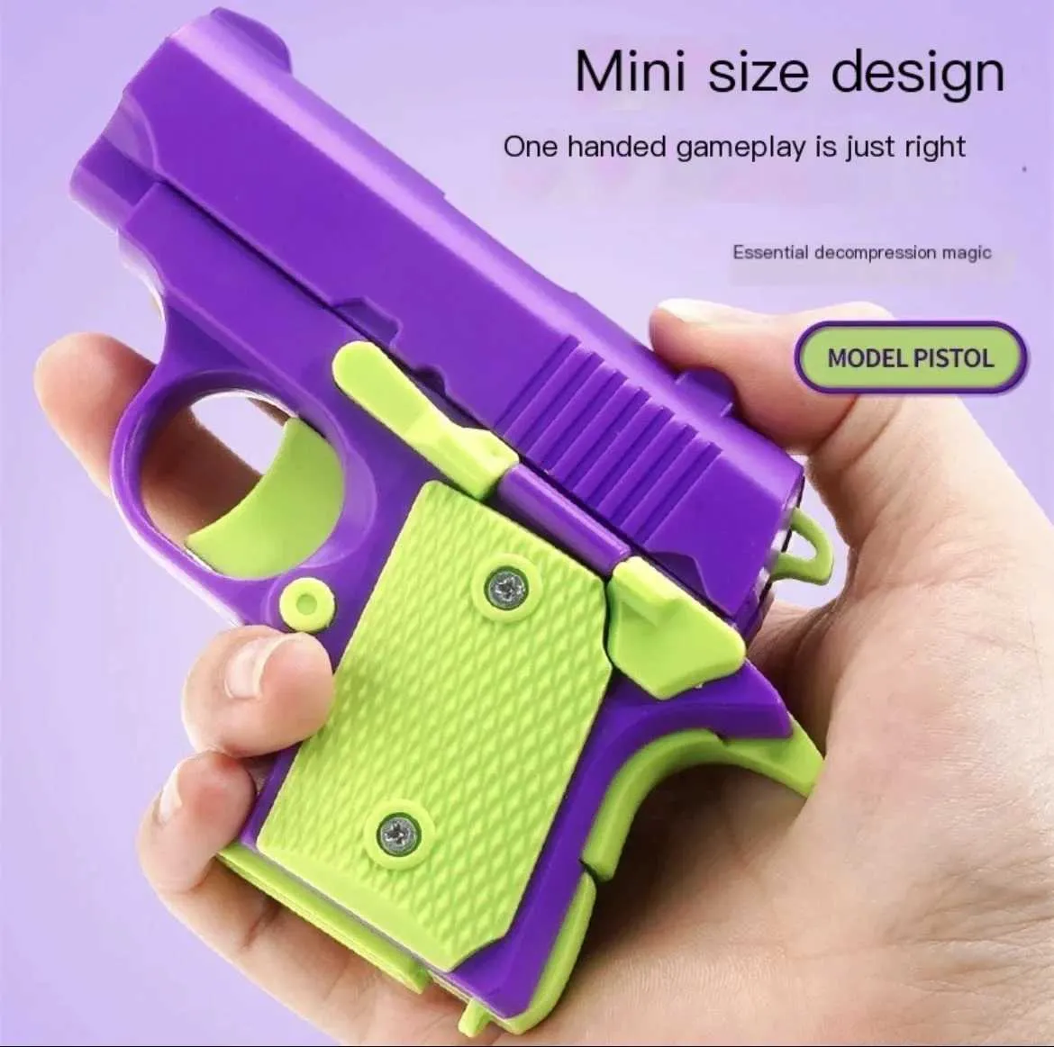 Mini Toy Gun: 3D Printed ABS Plastic, Stress Relief for Kids - Shop Now ...
