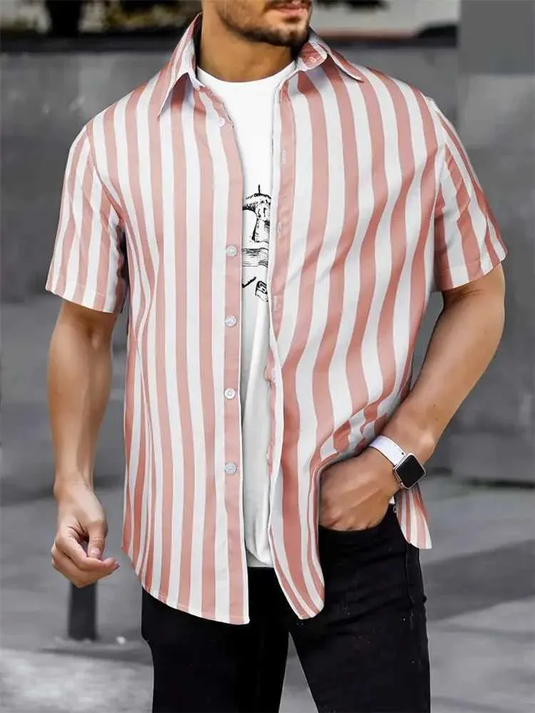 rayas verticales camisa rayas manga corta