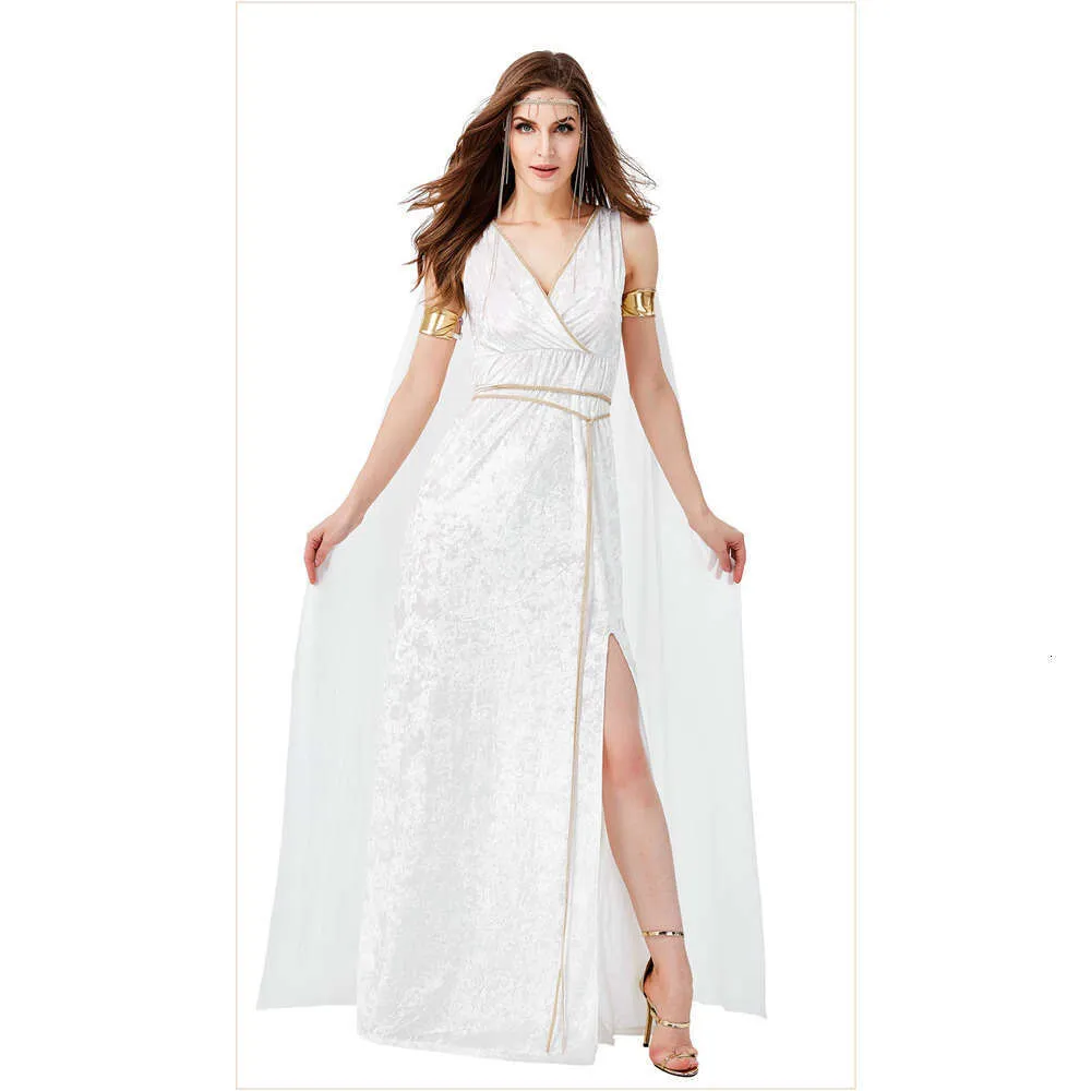 white and gold goddess dress Golden Goddess Costume main image 0