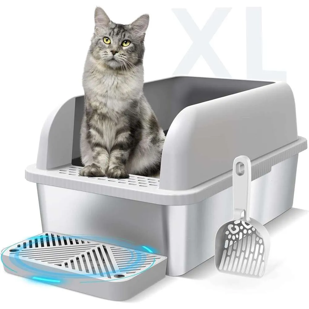 Stainless Steel Litter Box Enclosed Xxxl Stainless Steel Litter - Main Image