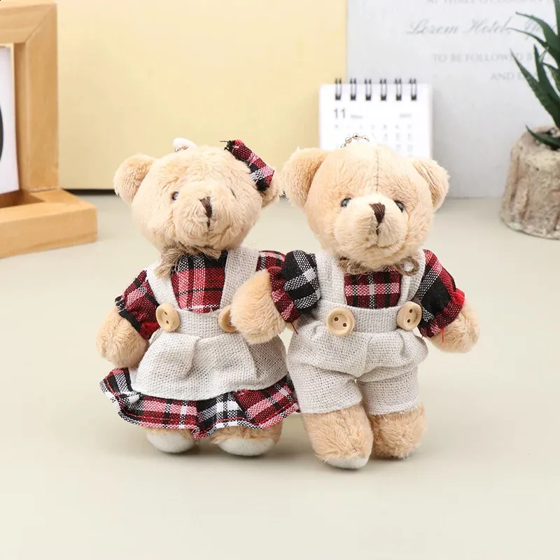 Portachiavi Orsetto Peluche Morbido Con Fiocco - Ciondolo Per Borsa E Zaino - Regalo Simpatico Per Ragazze - 2