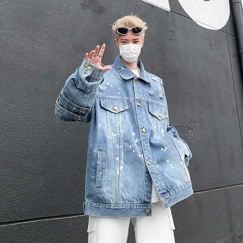 American Fashion denim jean jacket for Men - Trendy Flip