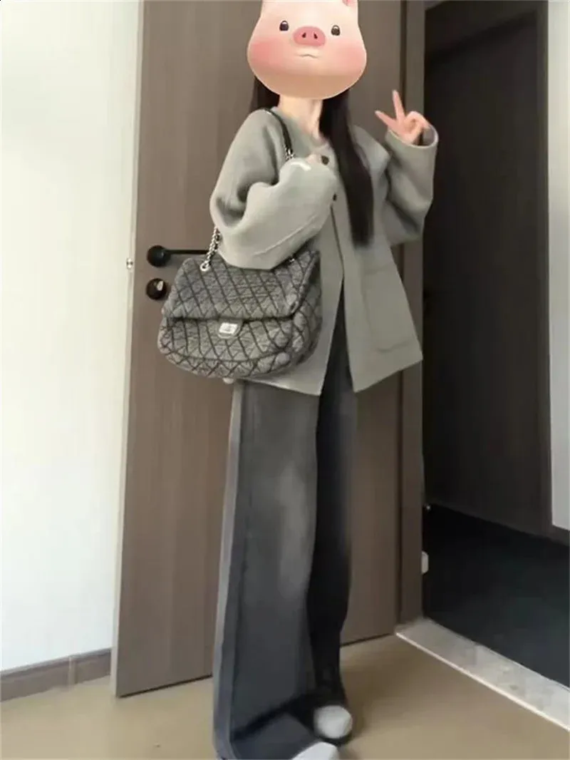 Relaxed Fit Wool Blend Coat