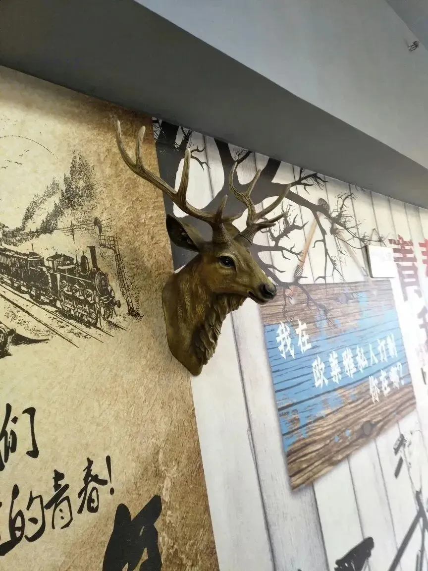 Creative Wall Mounted Animal Deer Head Decoration - Handmade Resin ...