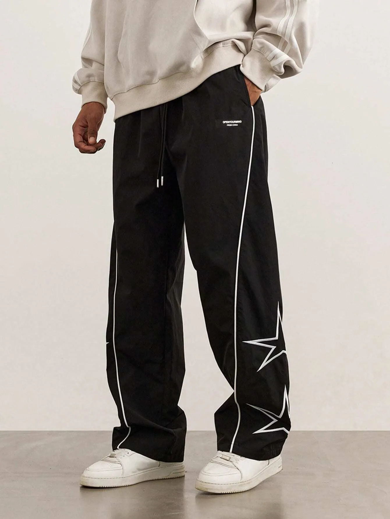 Mens Star Pattern Side Stripe Pants From Clothingg,