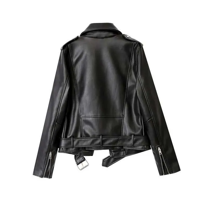 ZVRI Classic Black Leather oversized leather biker jacket