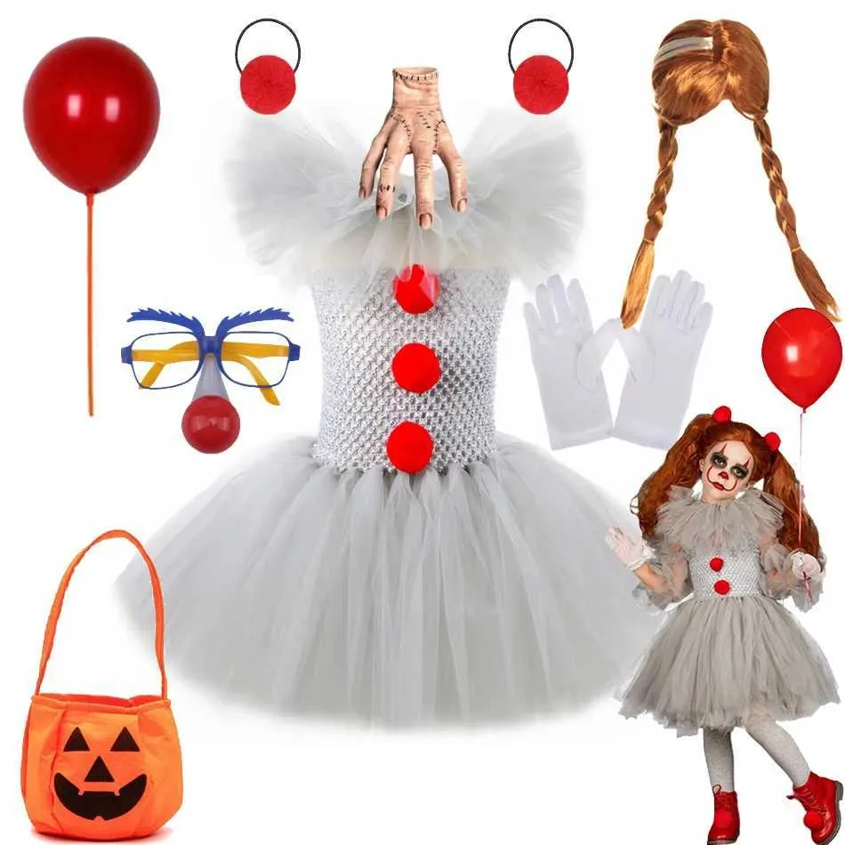 Girls Grey Joker Tutu Dress Halloween Costume - Creepy Clown Cosplay for  Kids Carnival Parties from Dhgate Cosplay - price 24.82