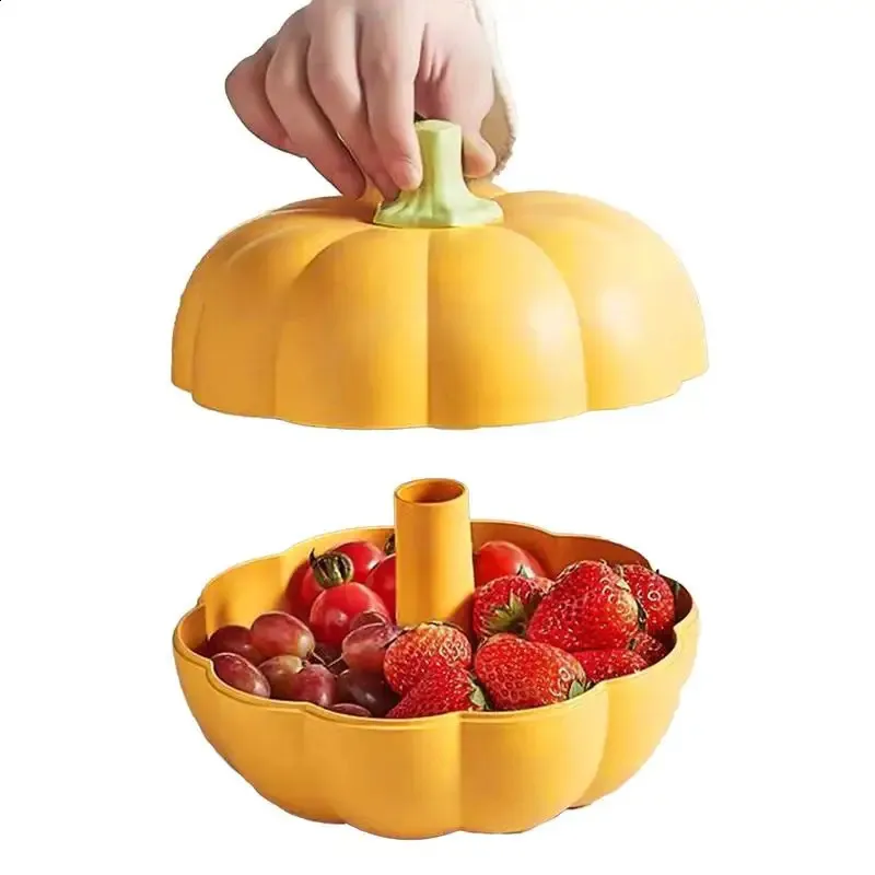 Splitting Snack Halloween Pumpkin Candy Bowl - Large Splitting Snack Tray for Parties ...