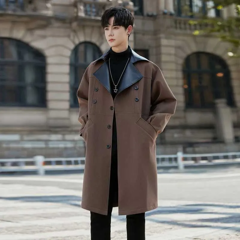 Korean Fashion Men's Mid-Length trench jacket - High