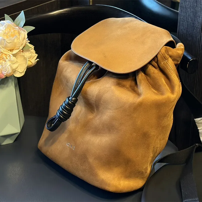 deerskin leather backpack DAILY LUXURY H36 x W32 x D18 cm Made in Italy Natural Deerskin Mini Backpack -