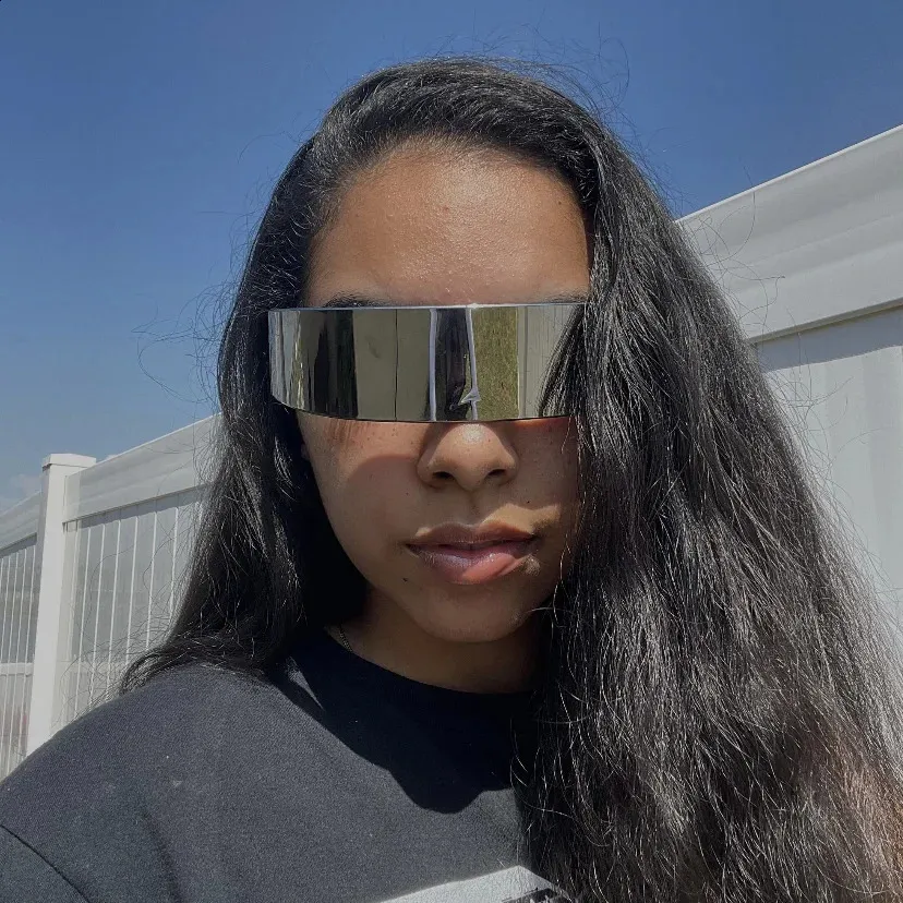 Cyberpunk Goggles Futuristic Party Glasses Wrap Around  display picture 3