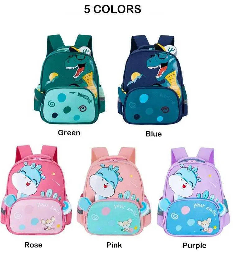 Kids Dinosaur Backpack For Toddlers Boys & Girls Ages 3-7 - Colorful, Adjustable Straps, Chest Buckle - View #11