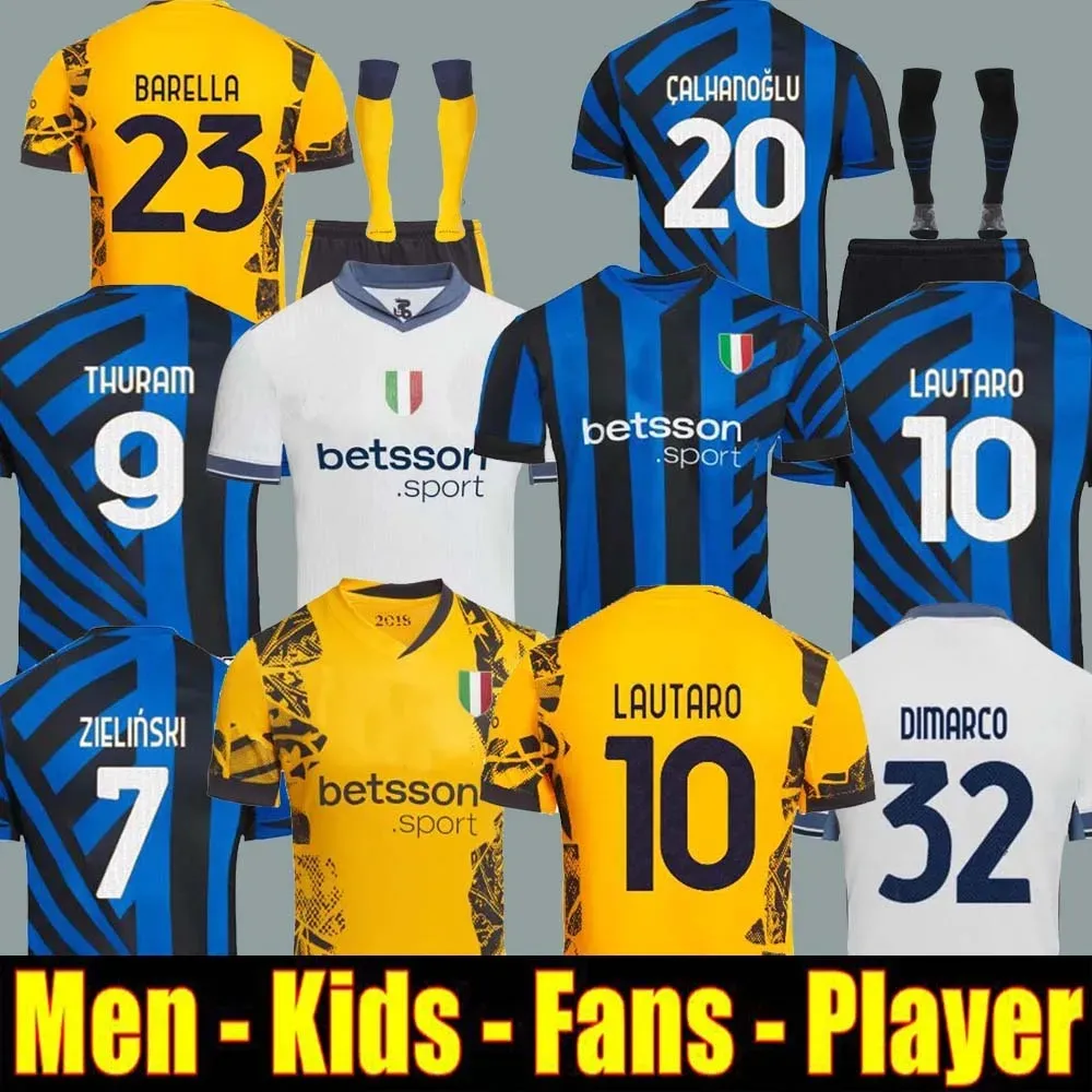 Home Youth Soccer Kits BARELLA 24/25, LAUTARO INTERS, THURAM ACERBI DE VRIJ BASTONI Player