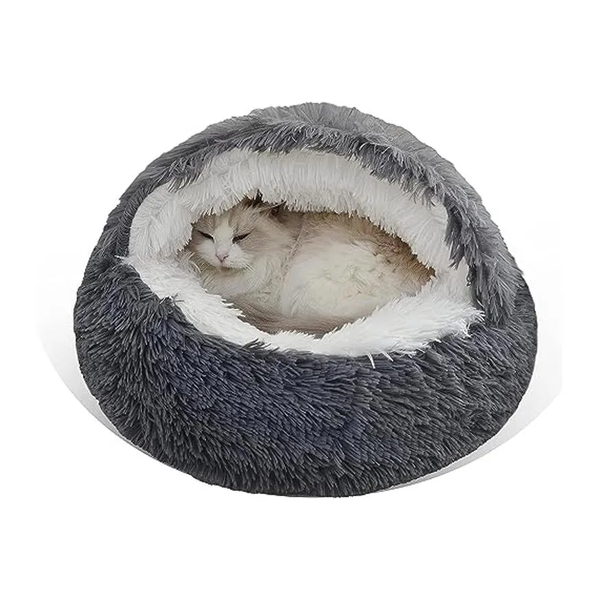 Furry cat bed online