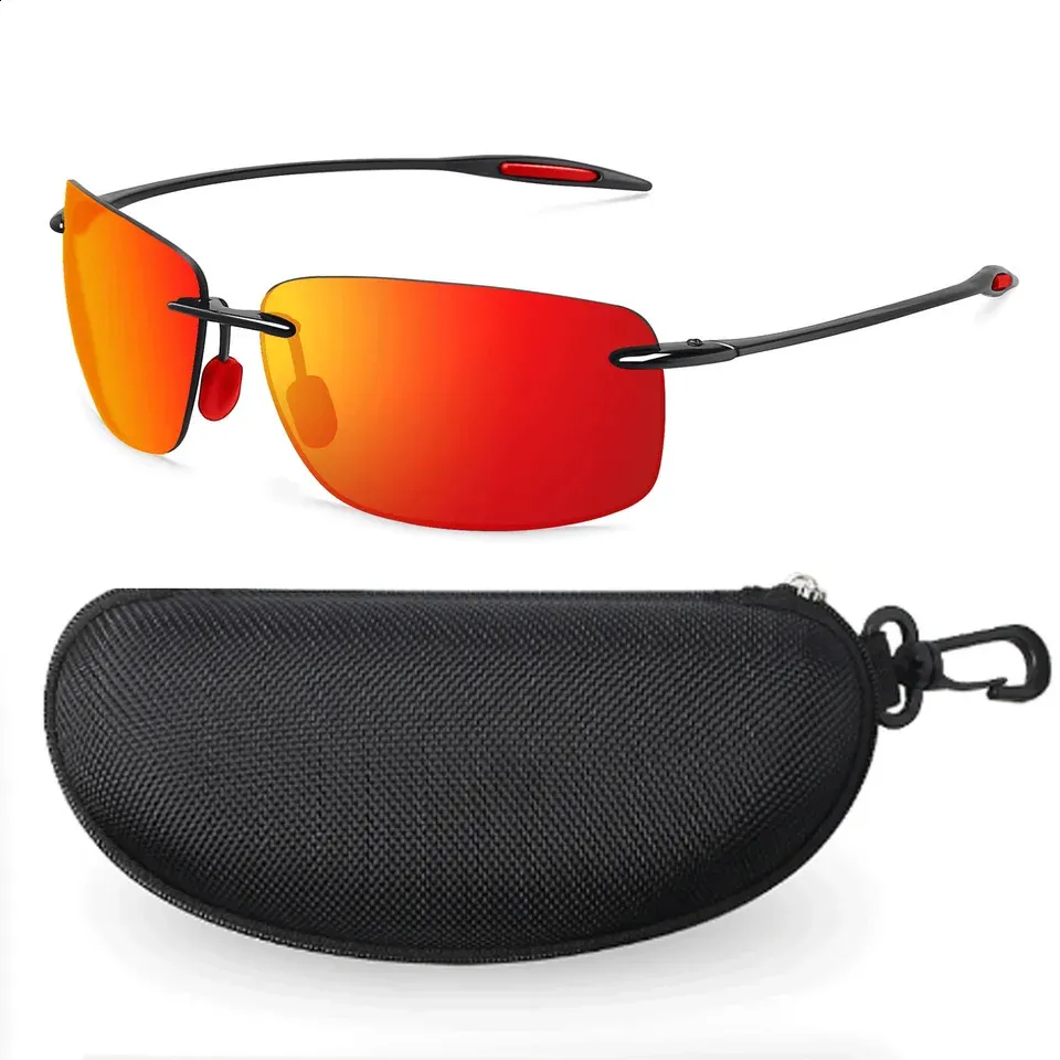 Lunettes de soleil carrées polarisées pour hommes CF90158-Cristal bleu