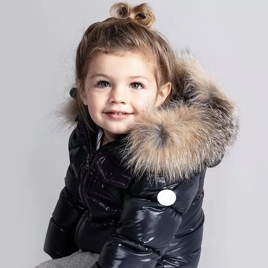 top kid designer clothe kids coats Baby Clothes coat Designer clothers luxury With Letters Hooded Thick Warm Outwear Girl Boy Knit logo embroidery