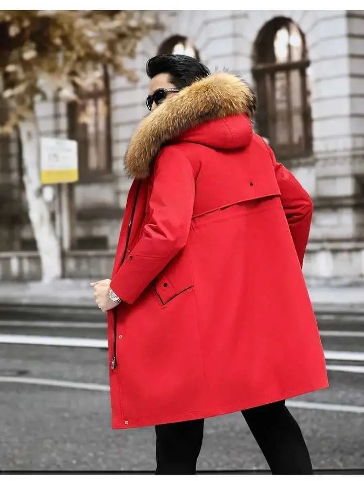 Red Parker Boohoo Man Fur Coat Lined Winter Coat Warm And Cozy One Piece Fleece For Middle To Long Winter Q240926 From Misihan01 41.05 DHgate.Com
