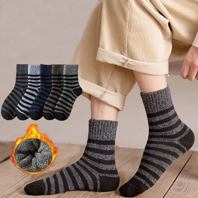 EBMORE - Calcetines Térmicos De Lana Merina, Cálidos, Gruesos Para Invierno, Cómodos, Acolchados, Para Senderismo, 4 Pares Para Mujer Y Hombre, Mediana