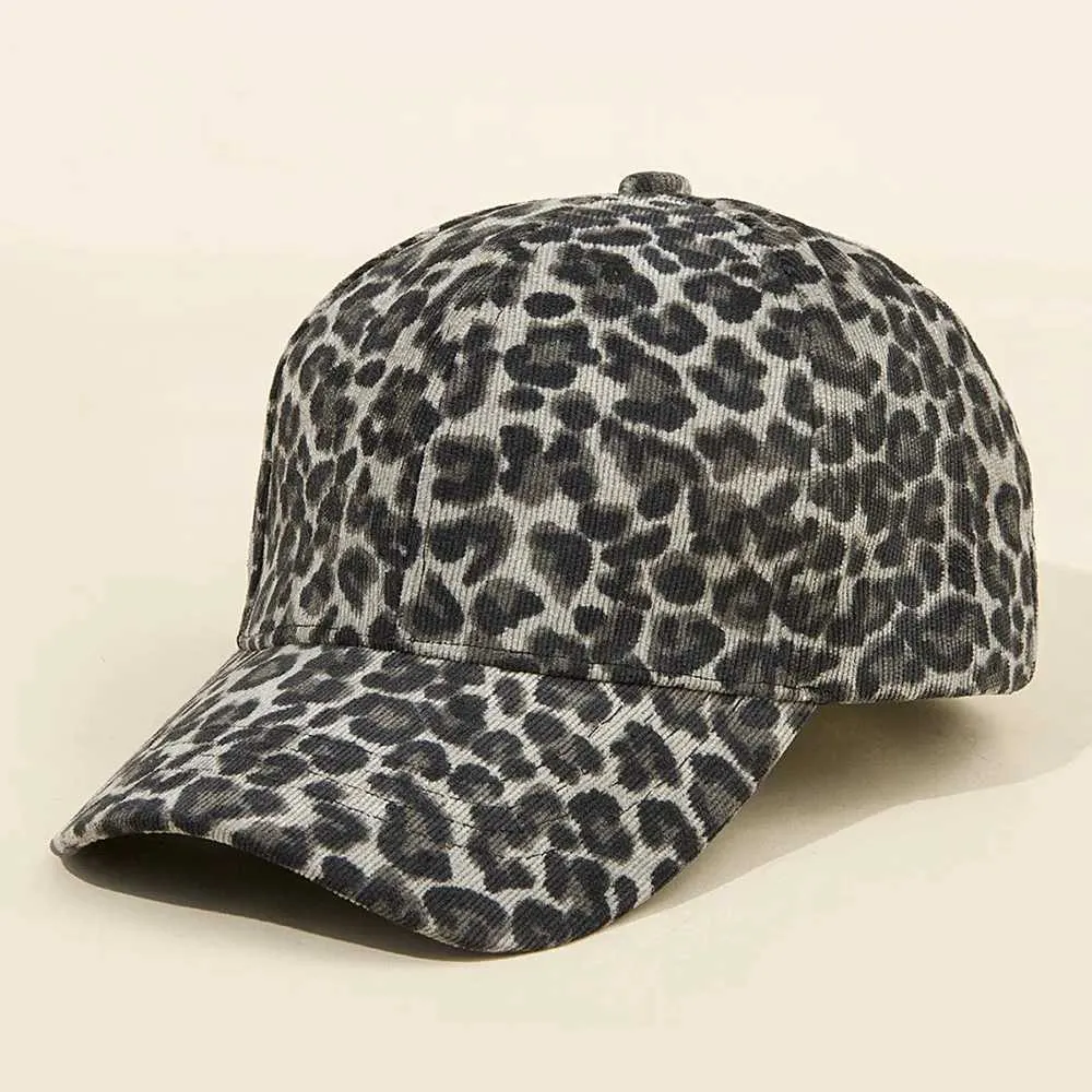 Leopard Print Baseball Cap - Unisex Snapback Hat, Adjustable Animal ...