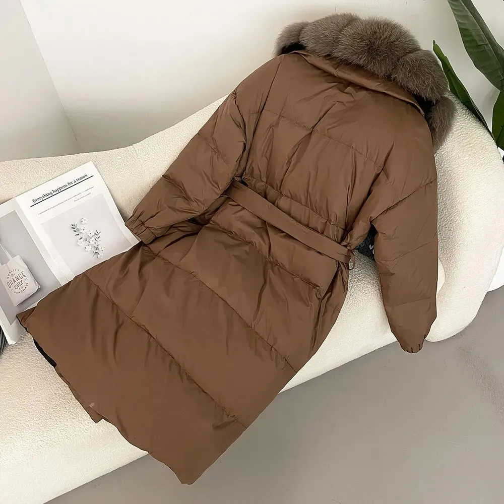 Womens Winter Duck Down Jacket With Fox Fur Trim | DHgate