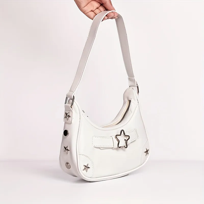 DHgate.com:Y2K Star Decor Bag: All-Match PU Shoulder Handbag