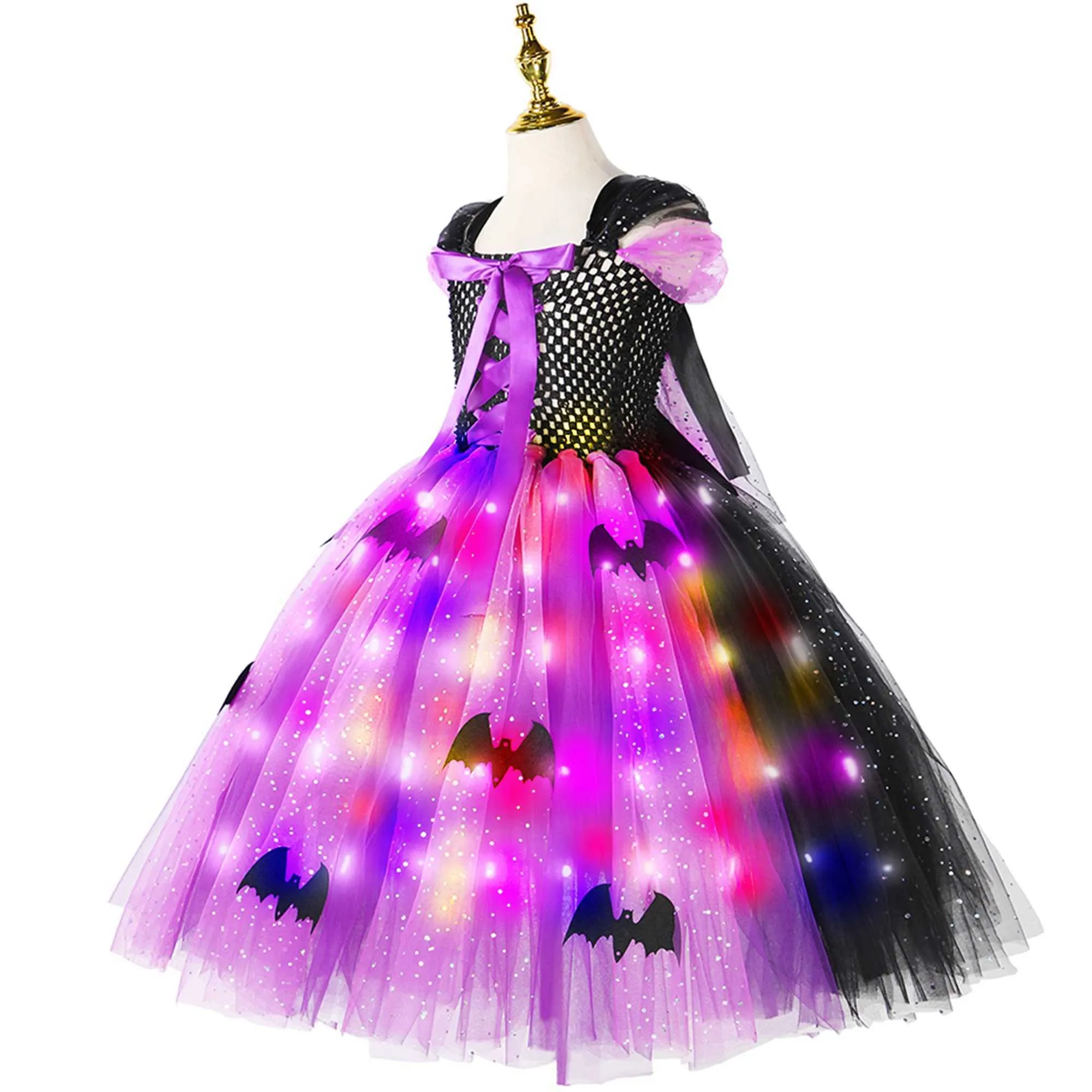 open lace back dress Festive LED Princess Gown main image 1