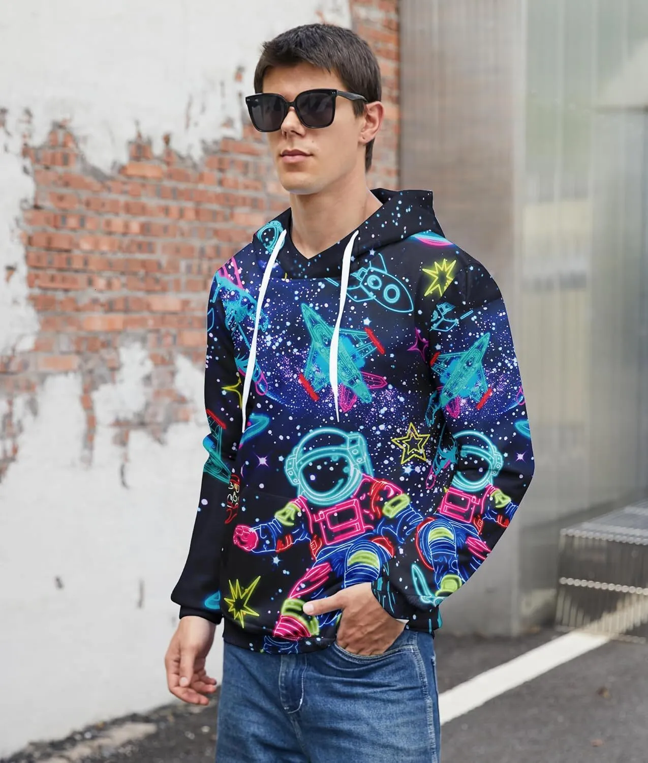 Novelty 3D Hoodies 2024 Graphic Print Pullover Sweatshirt with Pockets for Men and Women