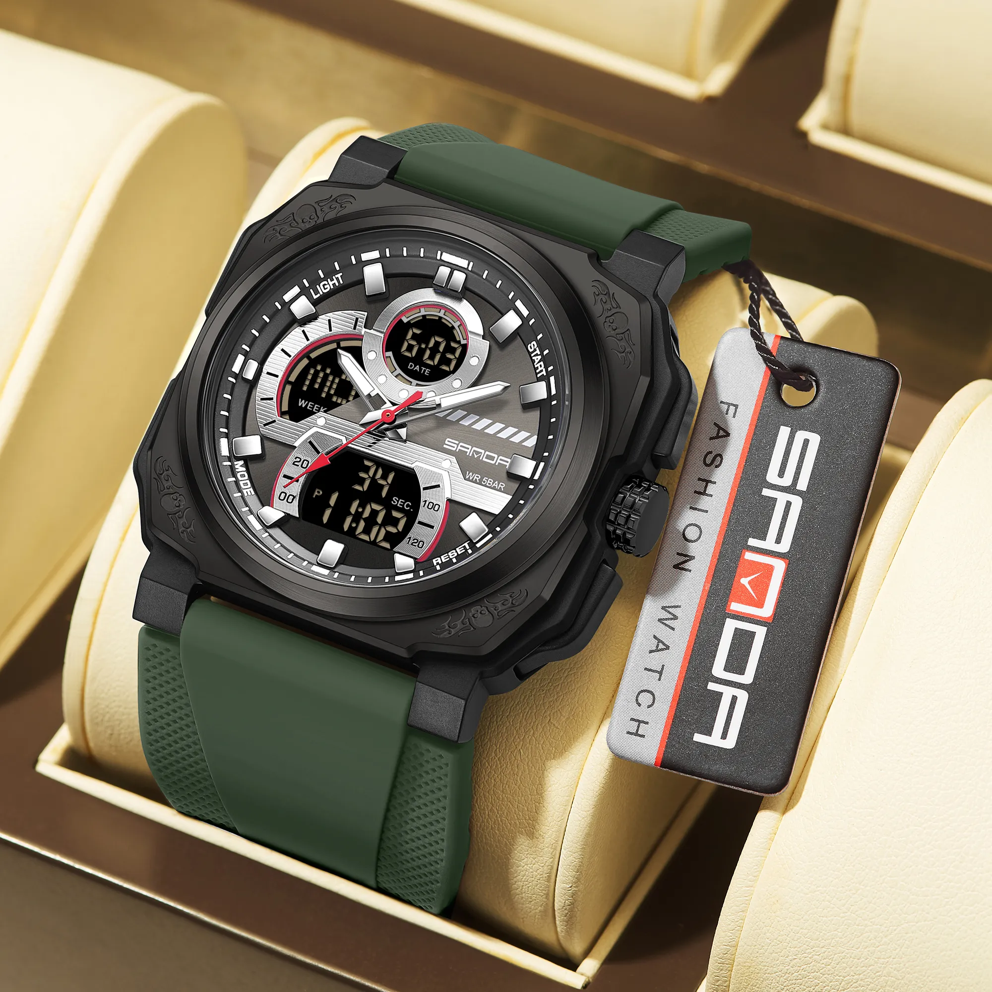 SANDA 3356 Men's Waterproof Quartz Sports smart