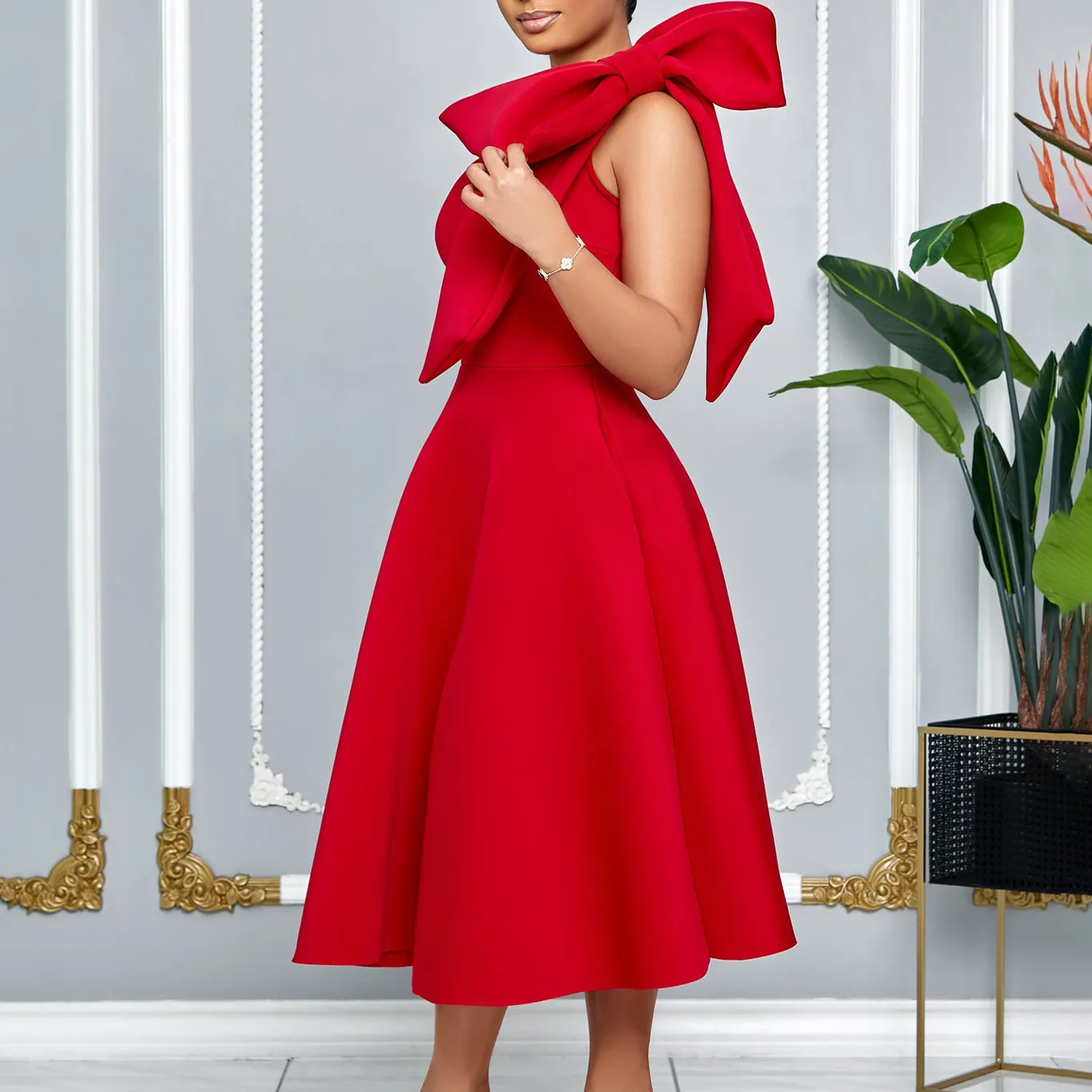 strapless open back dress Wedtrend Women Bridesmaid Dress Champagne A Line Sweetheart Tea Length  Wedding Party Formal Dress with Embroidery – WEDTREND