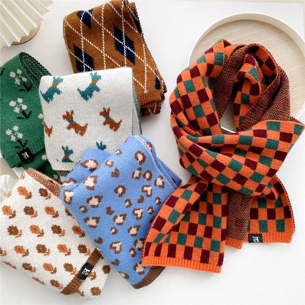 Korean Long Knitted Scarf for Women - Thick Warm Autumn/Winter Wrap ...
