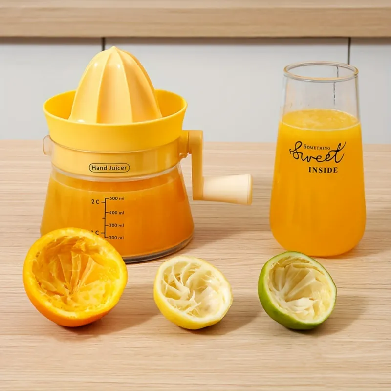 Manual Citrus Juicer with Measuring Cup Lemon, Lime, Orange Squeezer for  Kitchen Restaurant