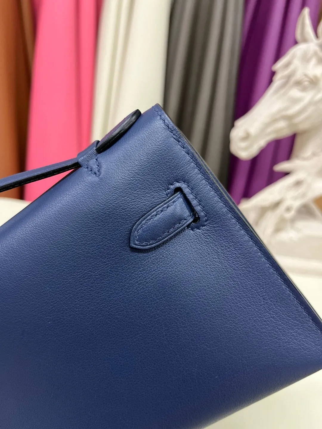 Designer navy clutch bag sale