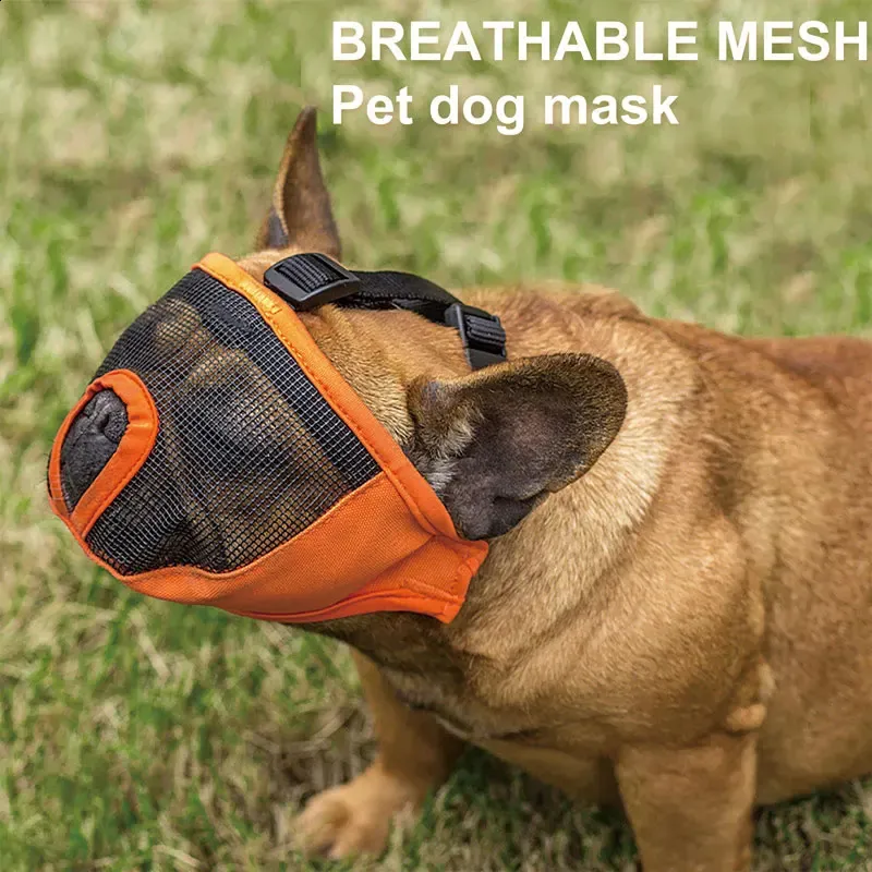 Short Snoring Dog Mouth Mask for French Bulldogs, Anti-Barking