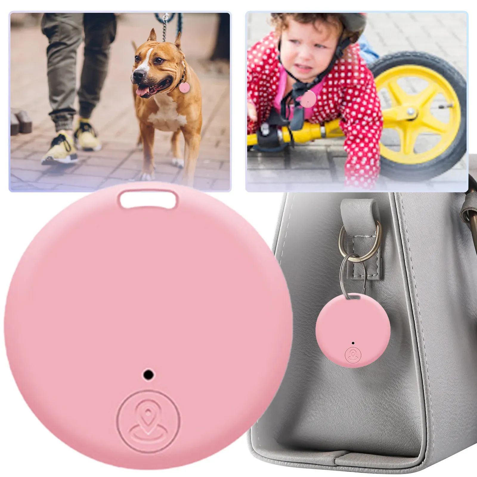 Mini GPS Locator Anti-Lost Alarm Wallet Keychain Smart Tag Bluetooth ...