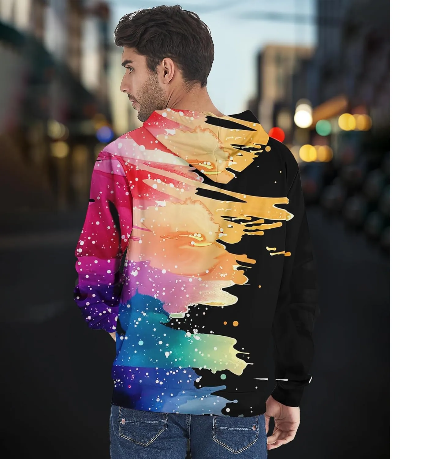cloch shopping Unisex 3D Graphic Print Hoodie with Pockets Comfortable Pullover Sweatshirt