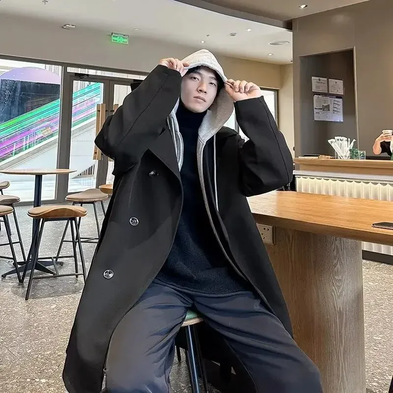 Hooded Winter Trench Coat Thickened Padded Casual Overcoat Jacket