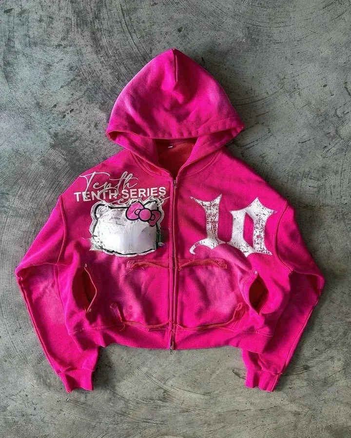 é shaggy knit zipper hoodie （pink） HOODED SWEATSHIRT WITH ZIP - Pink | ZARA United States