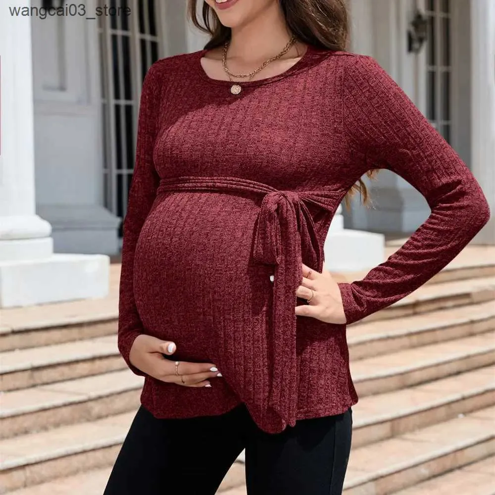 Maternity Sweaters Autumn Winter Maternity Knit Sweater Casual Rib
