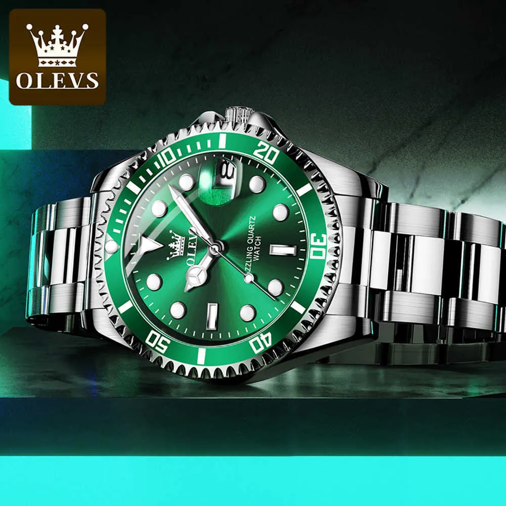 OLEVS 5885 Yuksek Fabrika OEM S cak Su Gecirmez Kalite Ust Marka Luks Moda Luminous Mens Quartz Saatler Yi TL3 014.58 DHgate