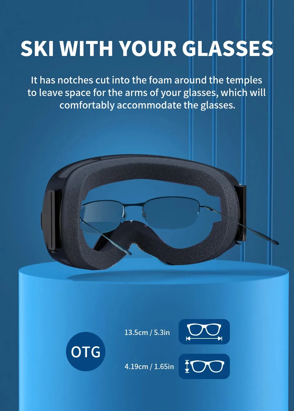 NATFIRE Double Layer Anti Fog Montec Ski Goggles With UV400