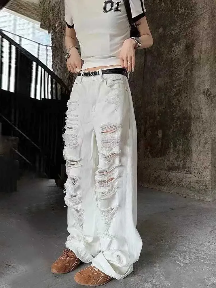 Baggy Jeans Men White Pants With Holes Buy Urbano Fashion Mens