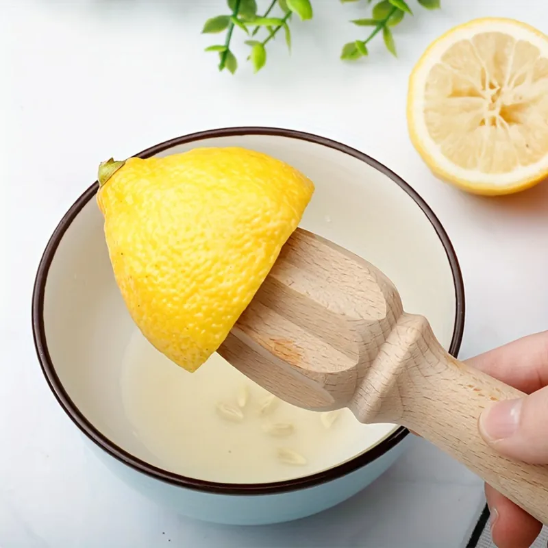 Beechwood Lemon Squeezer Reamer Handheld Citrus Juicer with