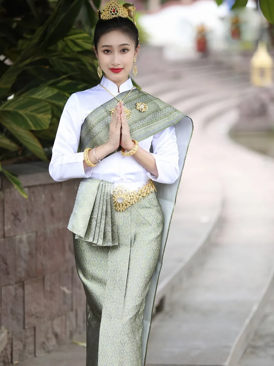 Save Big on Bulk Traditional Thai Attire Thailand Yunnan Ethnic Minority  Dai Race Clothing Festival Tops Shawl Skirt Thai Princess Fashion  Summer