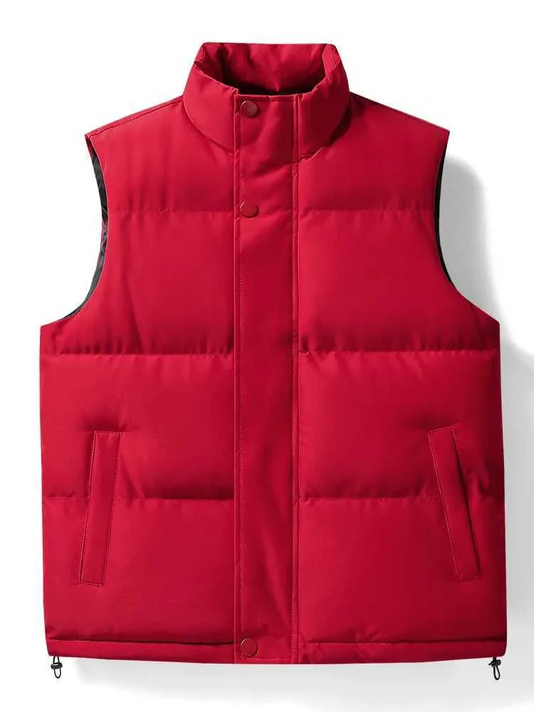 Plus Size Cotton Mens Red Puffer Vest Jacket With Stand Collar For Men Casual Thick Top 135kg 8XL Autumn M240928 From Accord fashion1 15.89 DHgate.Com