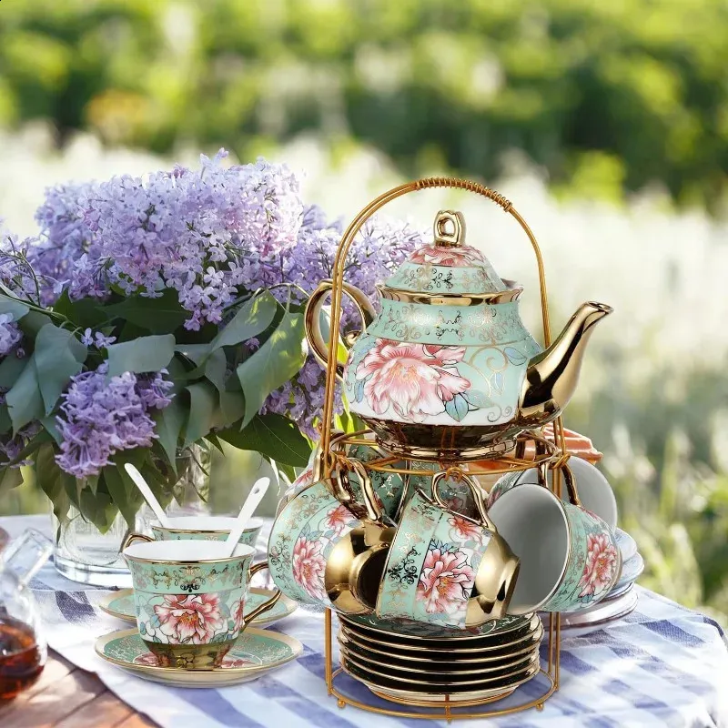 Ceramic tea party set on sale