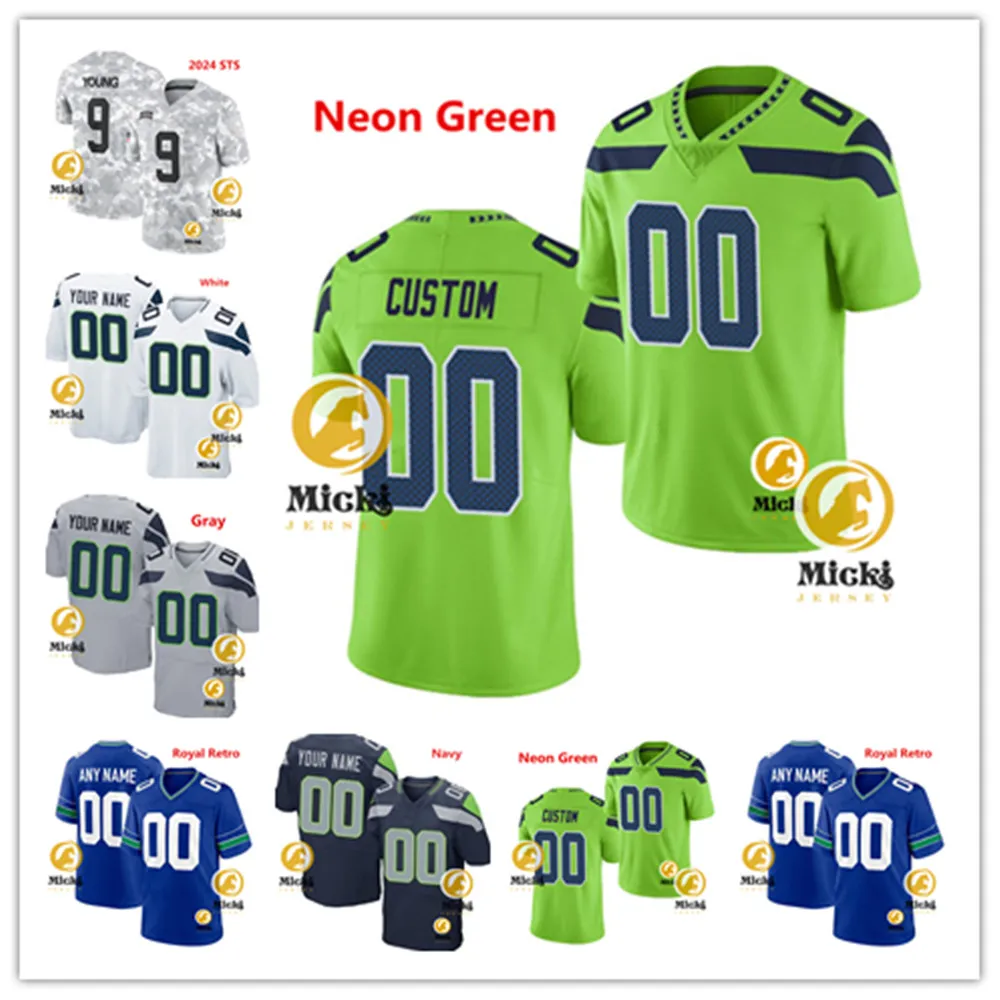Custom Stitched American Football Shirts Featuring Sam Howell Kenneth Walker III TylerLockett DK Metcalf Jamal Adams Charles Cross Leonard Williams And Jerome Baker From Mickijersey2022 21.46 DHgate.C...