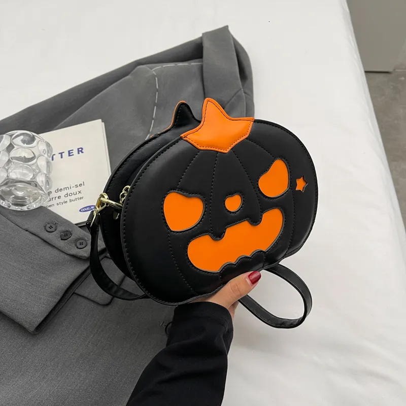 Funny Pumpkin Crossbody Bag for Women Trendy Cartoon Single