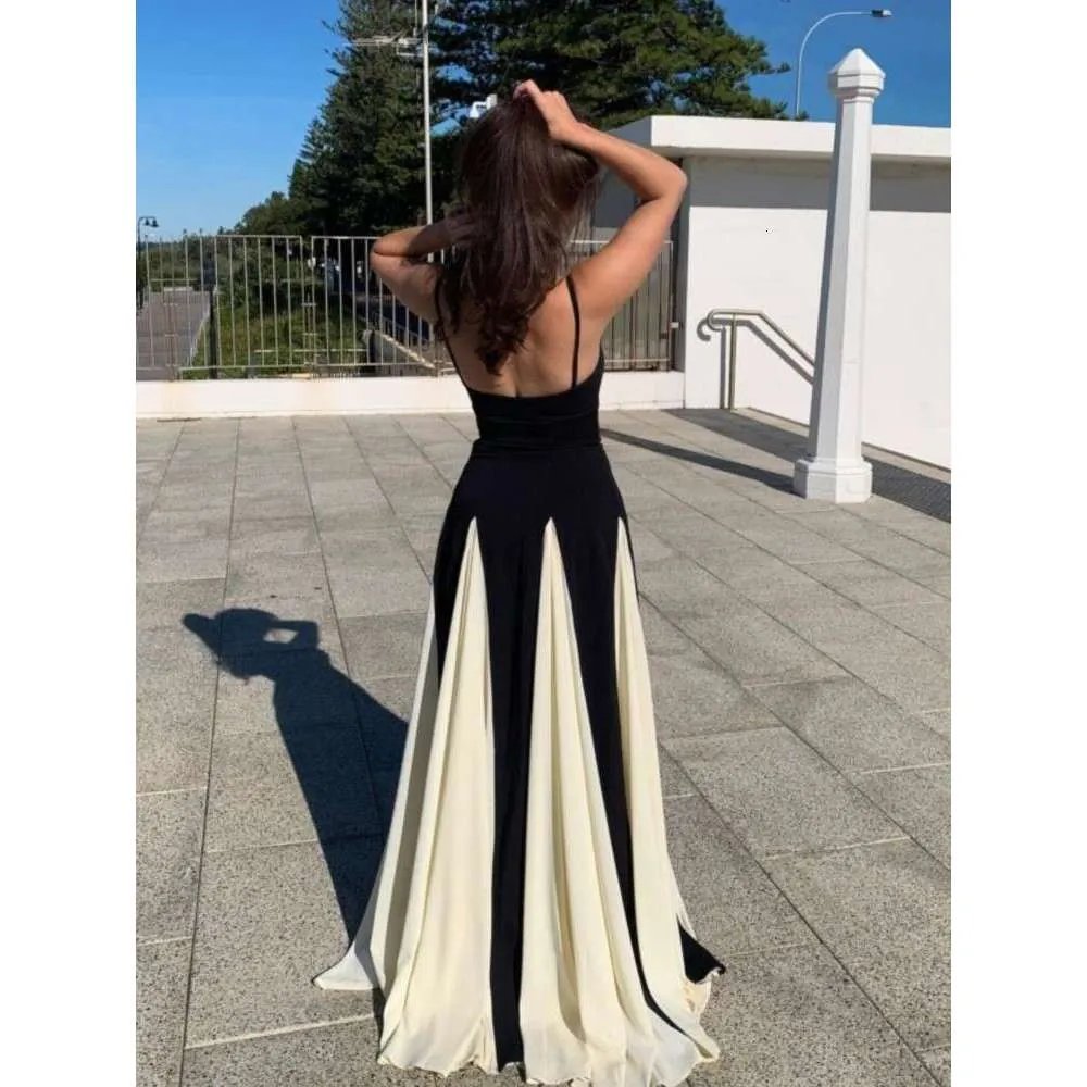 Bohemian Black White Contrasting Women Maxi Dress Sleeveless Backless High  Waist Floor-Length Polyester Dress from Dhgate Urban Sexy Dresses - price  33.36