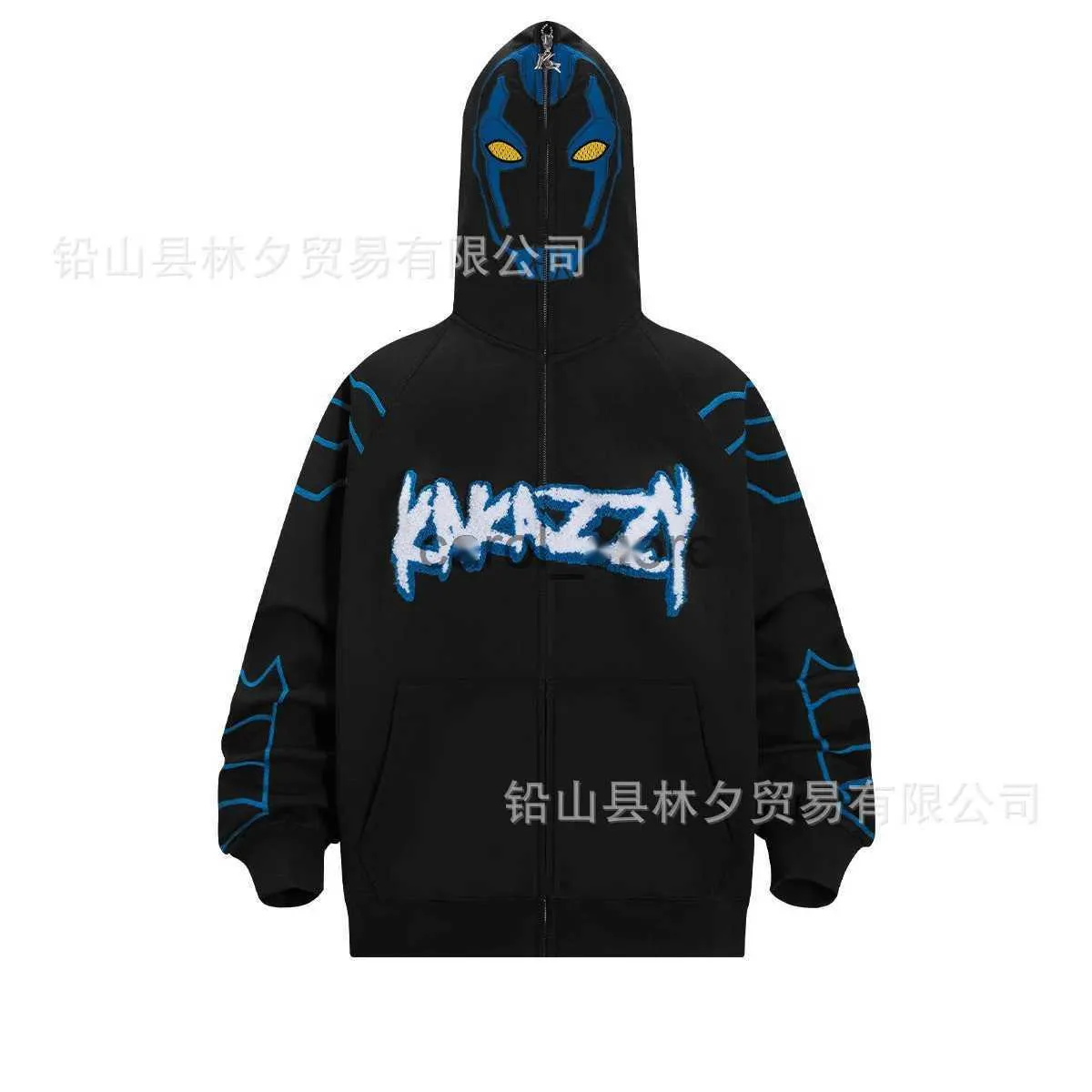Kakazzy Mens Hoodie Trendy American Halloween Full Zip Kakazzy Mens Hoodie Trendy American Halloween Full Zip